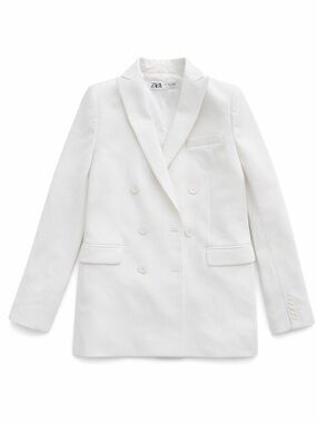 White Women's Tailored Blazer Jacket